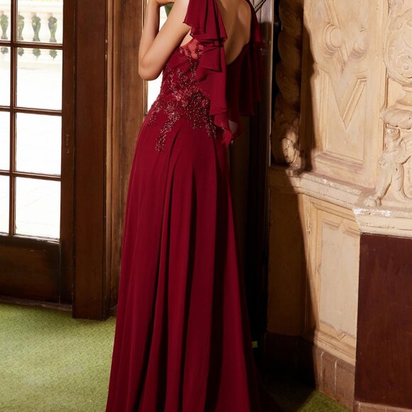 Plus size Curve formal mother of the bride dress.Briidesmaid Party military ball - Picture 5 of 6